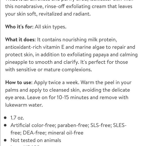 NWT Elemis Papaya Enzyme Peel Advanced Skincare Enzymatic Cream Exfoliator - Picture 11 of 11